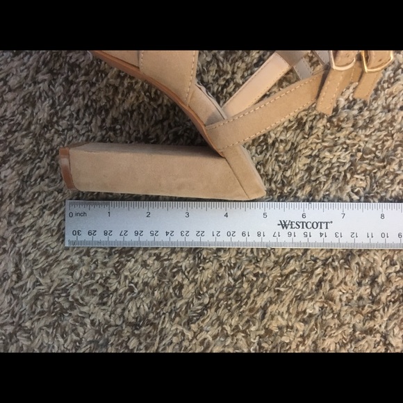 Suede Nude Platform Heel - Picture 4 of 4